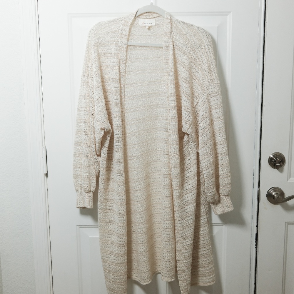 Anthropologie Open Front Long Cardigan ONE SIZE